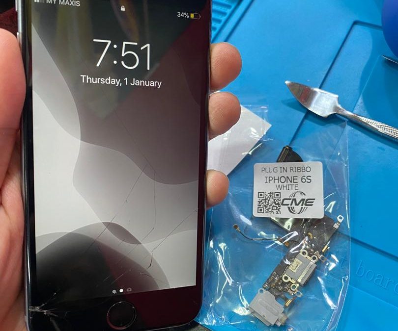 Penukaran Charging Port iPhone 6s Di iPro Ampang
