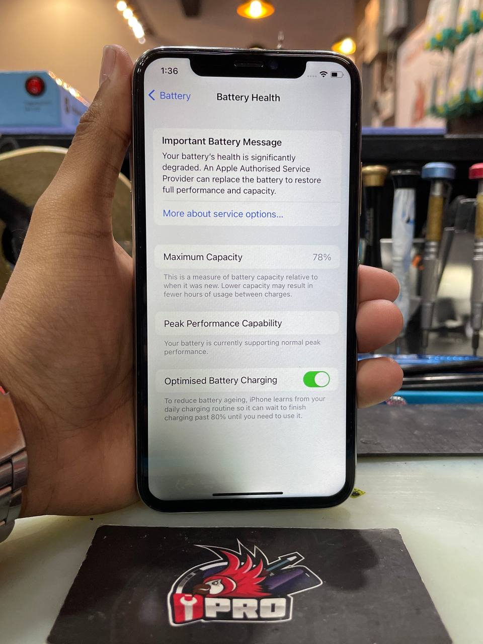 tukar battery iphone x