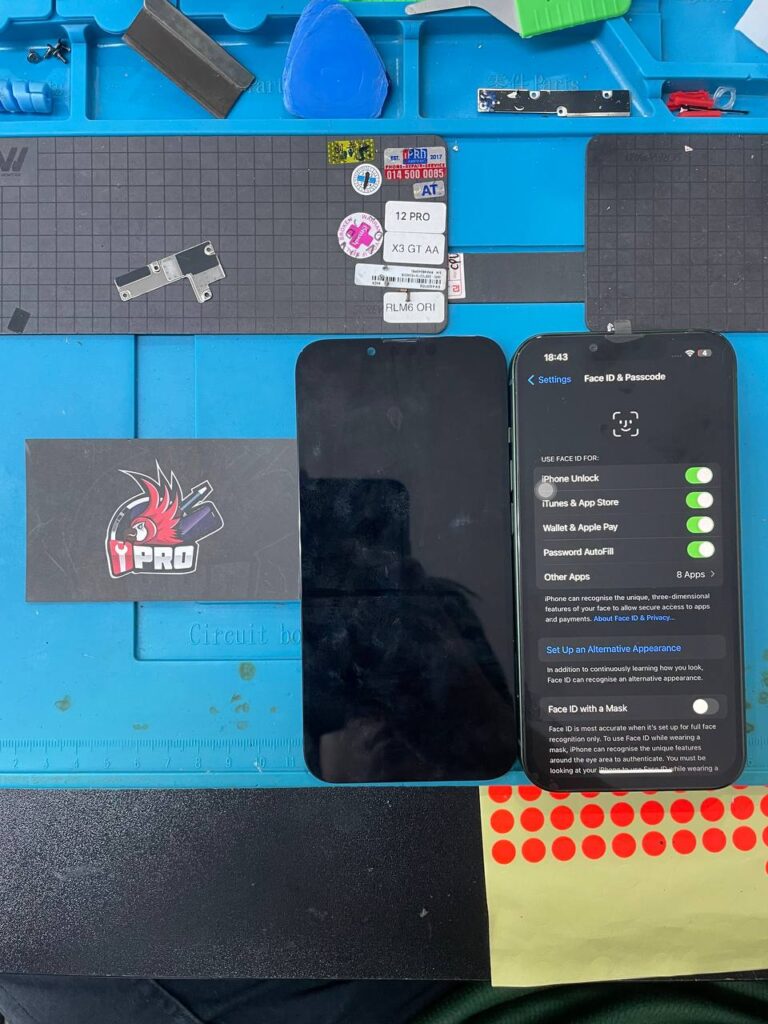 Face ID masih berfungsi selepas repair iPhone masuk air