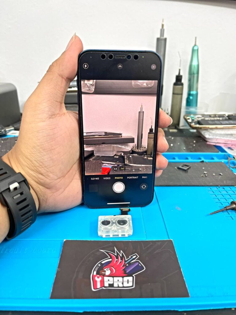 Setelah selesah tukar kamera iPhone rosak itu