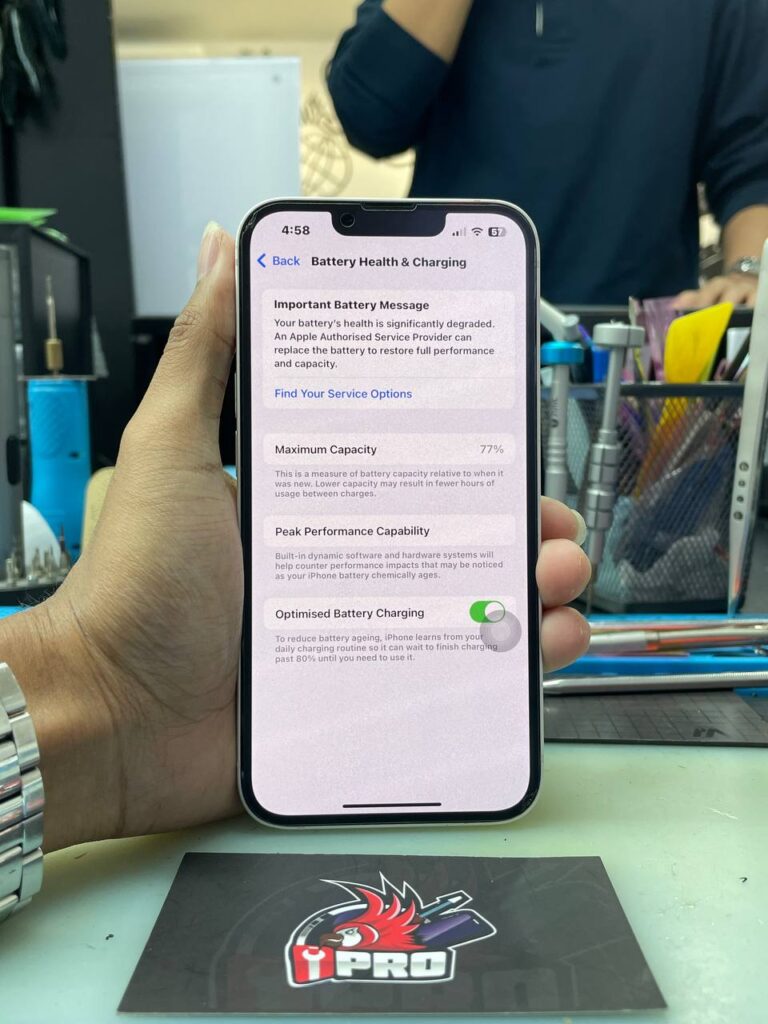 Sebelum tukar bateri iPhone genuine