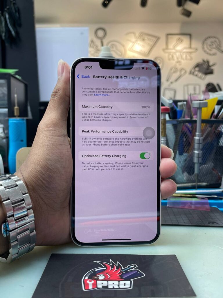 Selepas tukar bateri iPhone genuine