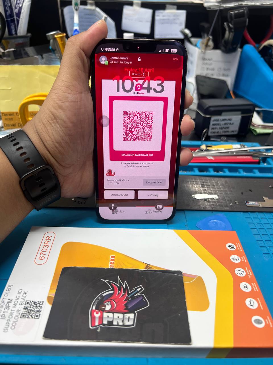 Setelah selesai tukar skrin iPhone 13 Pro Max