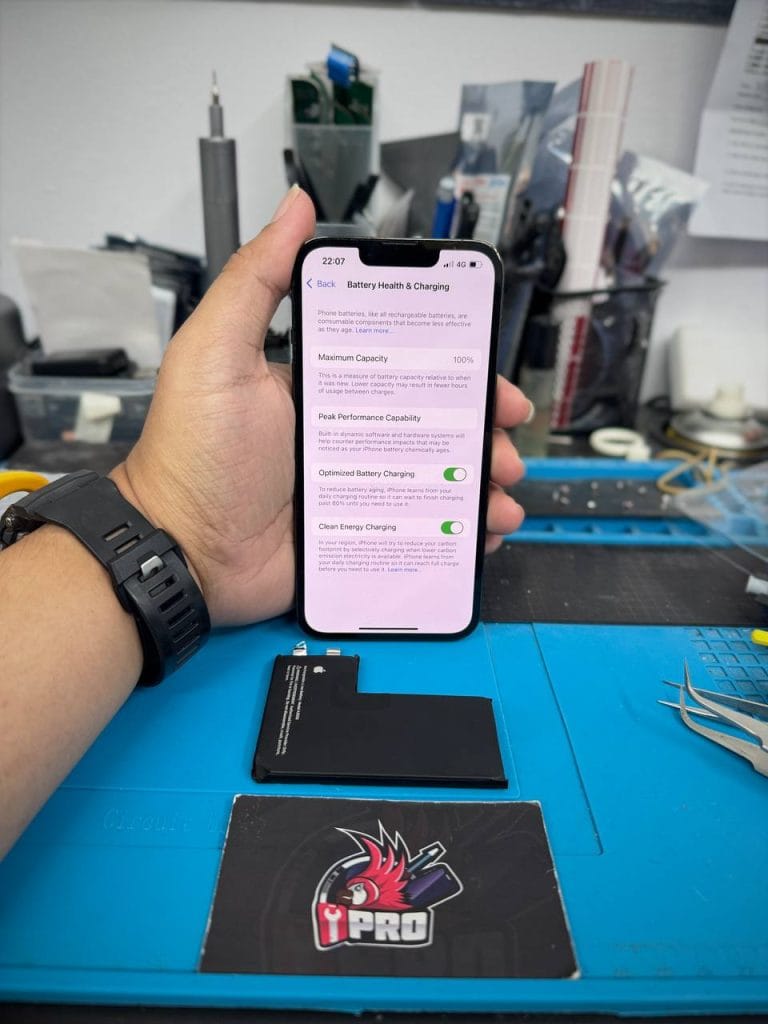 Selepas tukar bateri iPhone 